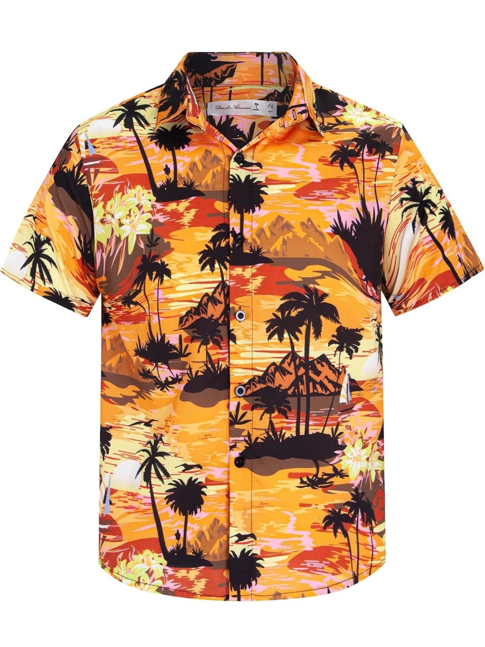 Tropical Sunset Men's Short-Sleeve Shirt - Orange